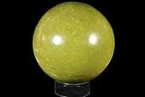 Polished Green Opal Sphere - Madagascar #121952-1